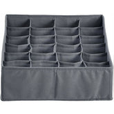 Organizator pliabil pentru sertar 24 compartimente 32.5 x 32.5 cm textil gri
